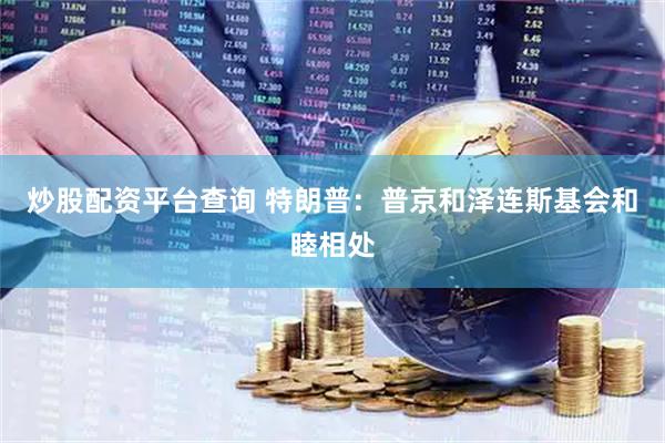 炒股配资平台查询 特朗普：普京和泽连斯基会和睦相处